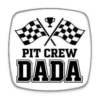 Pit Crew Dada Motorsport Racing Design - Square fridge magnet - white - Front
