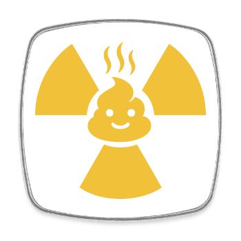 Nuclear turd - Square fridge magnet - white - Front