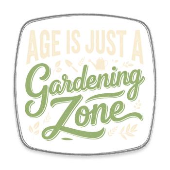 Alter nur Gartenzone | Gärtner Spruch - Viereckiger Kühlschrankmagnet - Weiß - Vorne