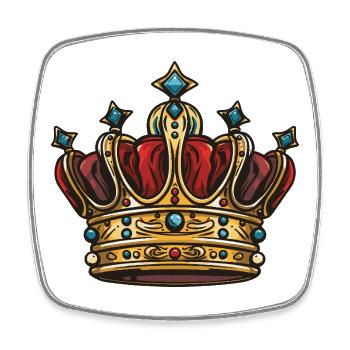 Crown Symbol - Square fridge magnet - white - Front