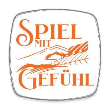 Klavier Spiel Mit Gefühl Pianist Klavierspieler - Viereckiger Kühlschrankmagnet - Weiß - Vorne