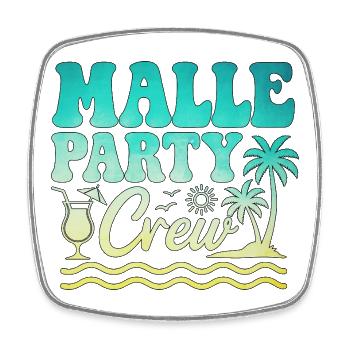 Malle Party Crew Mallorca Summer Holiday - Square fridge magnet - white - Front