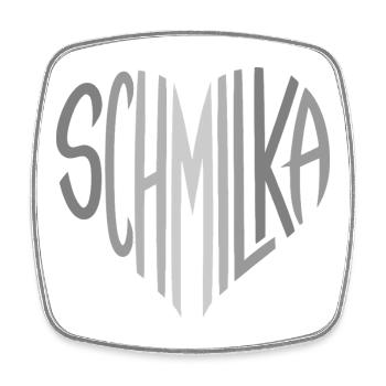 Schmilka Heart Font Logo - Square fridge magnet - white - Front