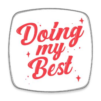 Single Dad Single Dad Doing My Best - Square fridge magnet - white - Front