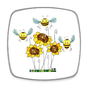 Insekten - Viereckiger Kühlschrankmagnet - Weiß - Vorne