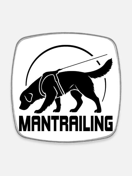Golden Retriever Mantrailing Dog Sport Dogs - Square fridge magnet - white