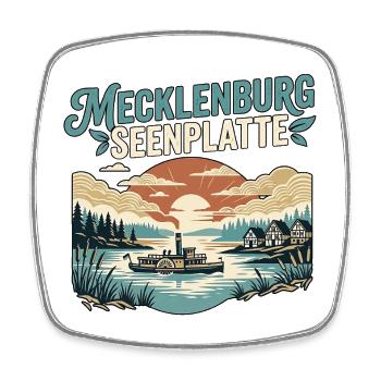 Mecklenburg Seenplatte Natur - Viereckiger Kühlschrankmagnet - Weiß - Vorne