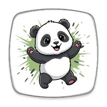 Fond du Panda Spritz Câlin - Magnet carré - blanc - Devant