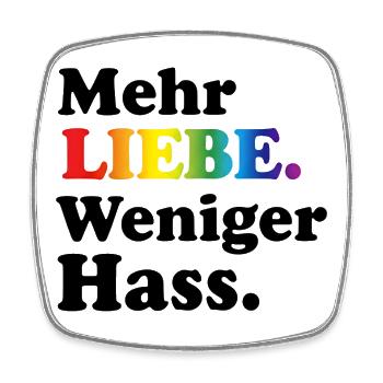 Regenbogen Spruch Geschenk für Pride & CSD Fans - Viereckiger Kühlschrankmagnet - Weiß - Vorne