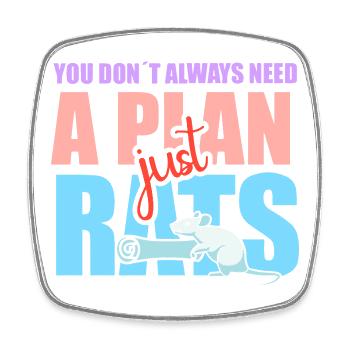 Rat, house rat, rat owner, rat lover - Square fridge magnet - white - Front