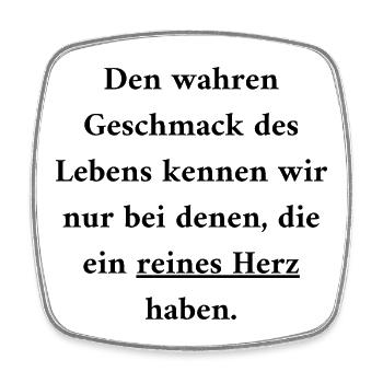 Reines Herz: Der wahre Geschmack des Lebens - Viereckiger Kühlschrankmagnet - Weiß - Vorne