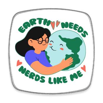 Ecologist Ecology - Square fridge magnet - white - Front