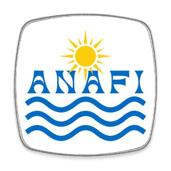 ANAFI Sonne und Wellen - Viereckiger Kühlschrankmagnet - Weiß - Vorne