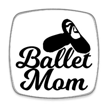 Ballet Mama - Square fridge magnet - white - Front