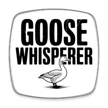 Goose Whisperer - Square fridge magnet - white - Front
