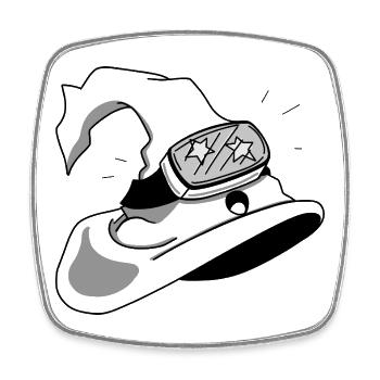 Future Hat - Viereckiger Kühlschrankmagnet - Weiß - Vorne