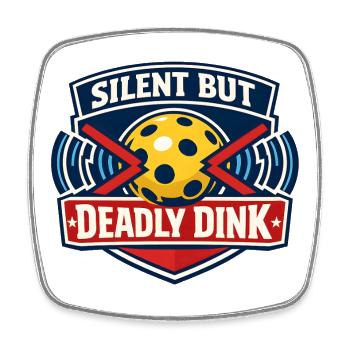 Blague silencieuse sur le bowling Dink - Magnet carré - blanc - Devant
