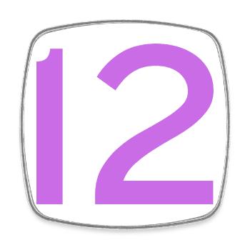 12 - Square fridge magnet - white - Front