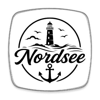 North Sea - Square fridge magnet - white - Front