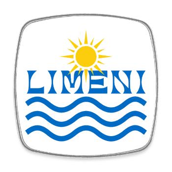Limeni Sunrise Over Blue Waves - Square fridge magnet - white - Front