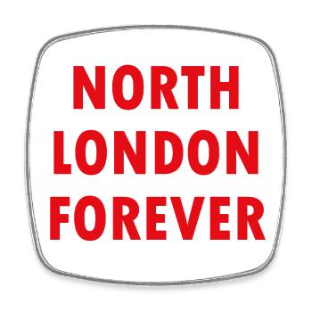 Nord-London für immer - Viereckiger Kühlschrankmagnet - Weiß - Vorne