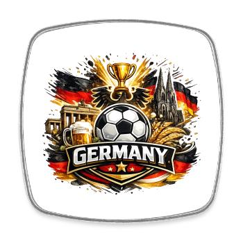 Germany Football 2026 – Deutsches Fan Design - Viereckiger Kühlschrankmagnet - Weiß - Vorne