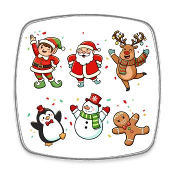 Lustiges Weihnachten Weihnachtsgeschenk Xmas Shirt - Viereckiger Kühlschrankmagnet - Weiß - Vorne