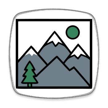 Berge Wald Wandern Camping Naturfreunde - Viereckiger Kühlschrankmagnet - Weiß - Vorne