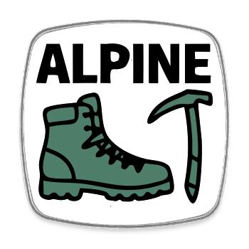 Wanderschuh Eispickel Alpine Bergsteigen Klettern - Square fridge magnet - white - Front