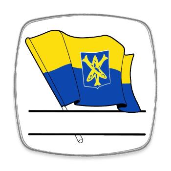 Zandvoort Custom Flag - Square fridge magnet - white - Front