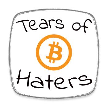 Tears of Bitcoin Haters - Viereckiger Kühlschrankmagnet - Weiß - Vorne