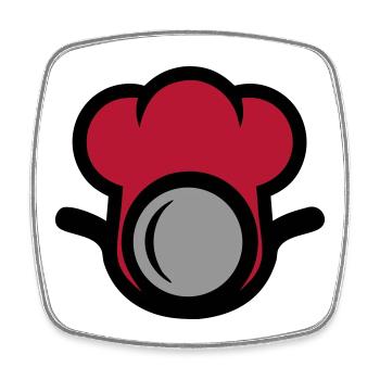 Chef's Hat Restaurant Chef Catering - Square fridge magnet - white - Front