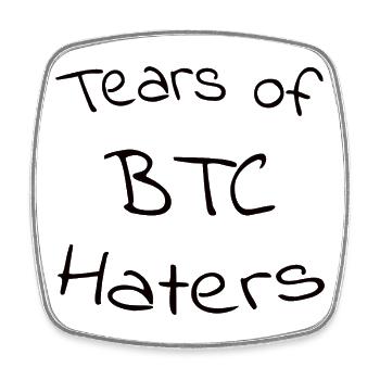 Tears of Bitcoin Haters Tasse - Viereckiger Kühlschrankmagnet - Weiß - Vorne