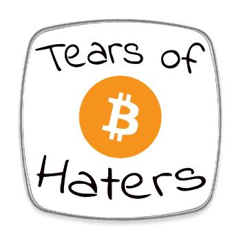 Tears of Bitcoin Haters - Viereckiger Kühlschrankmagnet - Weiß - Vorne