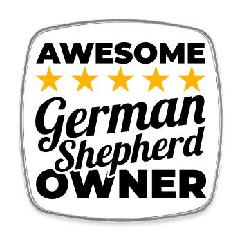Bester Schäferhund Besitzer - Viereckiger Kühlschrankmagnet - Weiß - Vorne