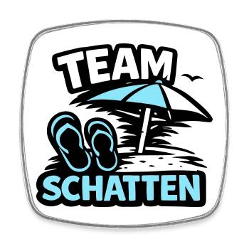Strand Schatten FlipFlop Logo - Viereckiger Kühlschrankmagnet - Weiß - Vorne