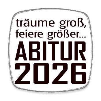 ABI 2026 - Viereckiger Kühlschrankmagnet - Weiß - Vorne