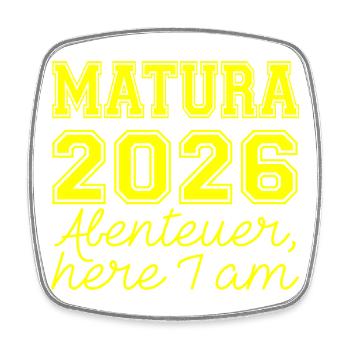 Matura 2026 Spruch - Square fridge magnet - white - Front