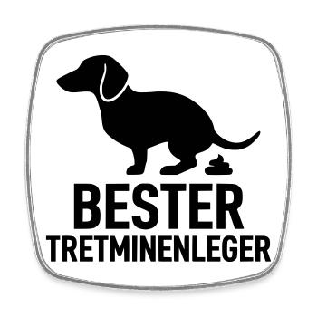 Bester Tretminenleger Dackel - Viereckiger Kühlschrankmagnet - Weiß - Vorne