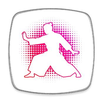 Selbstverteidigung Geschenk für der Aikido-Schüler - Viereckiger Kühlschrankmagnet - Weiß - Vorne