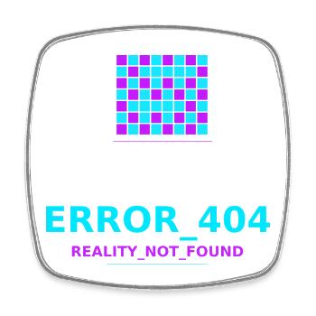 Fehler 404 Realität Verloren - Viereckiger Kühlschrankmagnet - Weiß - Vorne