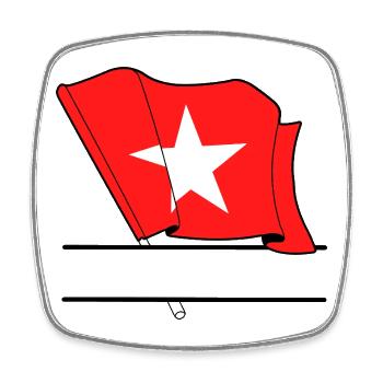 Maastricht Custom Flag - Square fridge magnet - white - Front