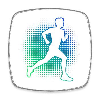 Geschenkidee für einen Running mit Running - Viereckiger Kühlschrankmagnet - Weiß - Vorne