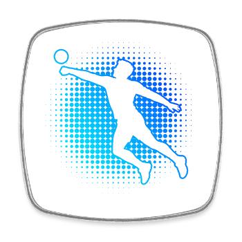 Faustballspielen Geschenk für ein Faustballspieler - Viereckiger Kühlschrankmagnet - Weiß - Vorne
