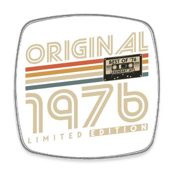 Original 1976 Vintage Retro Geburtstag Geschenk - Viereckiger Kühlschrankmagnet - Weiß - Vorne