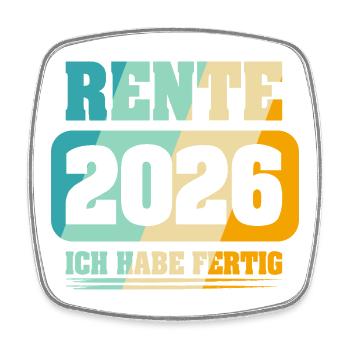 Rentner Rente 2026 - Viereckiger Kühlschrankmagnet - Weiß - Vorne