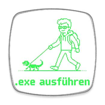 Exe ausführen Informatic Programming Geschenk - Viereckiger Kühlschrankmagnet - Weiß - Vorne