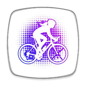 Road Cycling Gift Idea for Road Cyclists - Square fridge magnet - white - Front