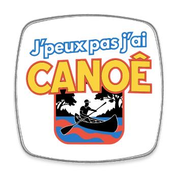 J’peux pas j’ai CANOË Logo - Magnet carré - blanc - Devant