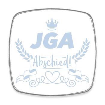 JGA Abschied Crown Design - Viereckiger Kühlschrankmagnet - Weiß - Vorne